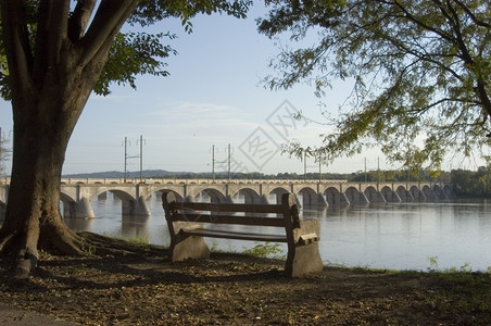 萨斯奎哈纳苏克汉河拱门水高清图片