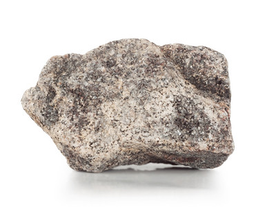 白色的结石背景上孤立的灰色花岗岩的图片