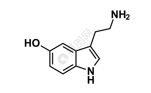 血清素化学分子公式科符号元素反应Serotonin激素危险药物图片