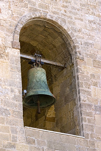 青铜意大利南部典型的铜钟声Name时间钟楼图片