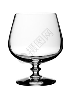 在白色背景上隔离的玻璃花瓶高脚杯反射透明背景图片