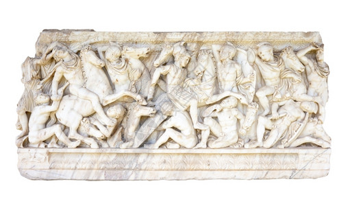 罗马的位于古石棺边的巴斯救济站结石雕刻图片