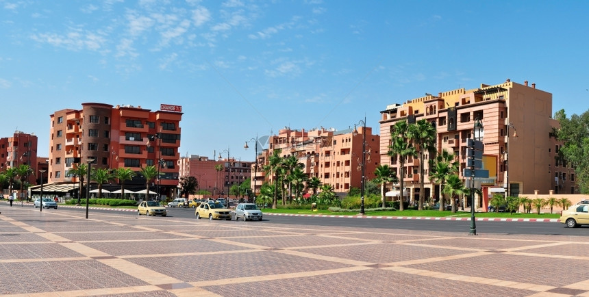 旅游交通建筑学马拉克什市Morocco16November广场地标建筑图片
