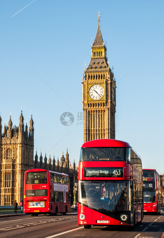 首都交通联合王国伦敦BigBen红色的图片