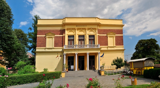 旅游锡比乌地标城市罗马尼亚建筑标志图案的西比乌市自然历史博物馆图片