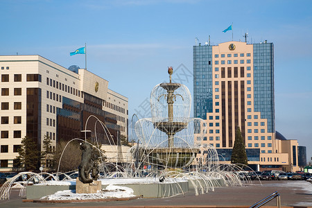 阿斯塔纳哈萨克斯坦城市景观背景