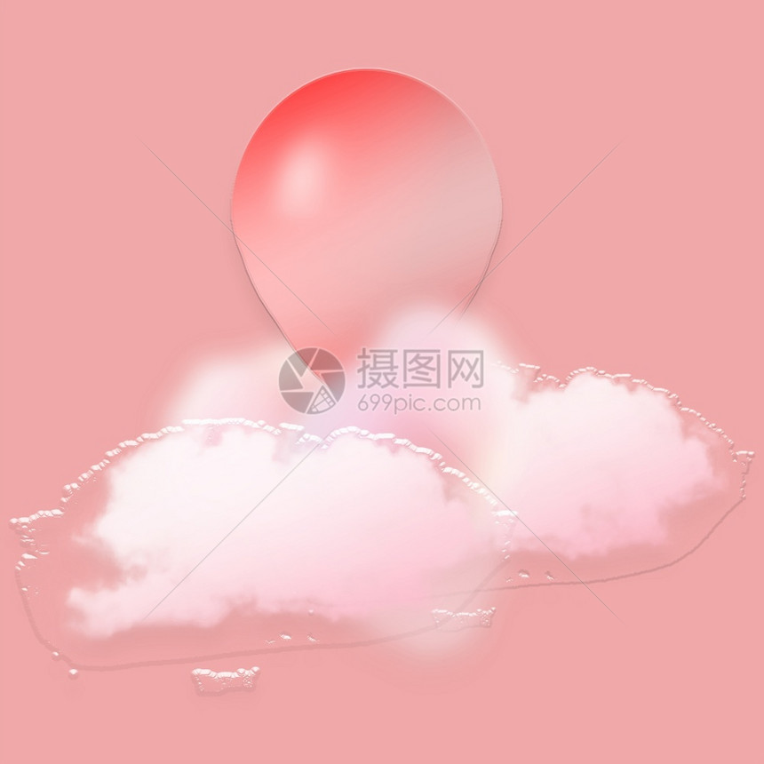 气球颜色粉的生日图片