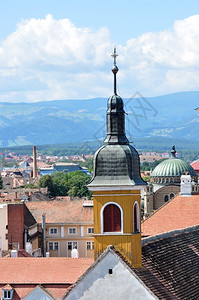 罗马尼亚锡比乌市罗马天主第二塔楼建筑地标旅游历史图片