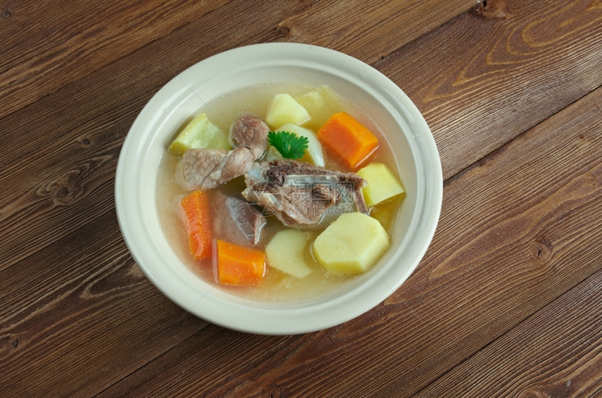 韭菜乔楚帕冰岛肉汤Islenskkjotsupa羊肉图片