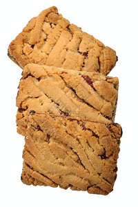 早餐商品棕色的几片甜饼干孤立图片