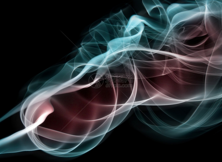彩色烟雾循环燃烧漩涡艾伦图片