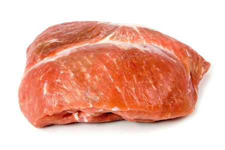 白背景孤立的红色原肉烹饪的蛋白质图片