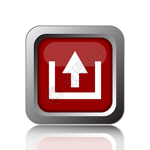 白色背景上的传图标Internet按钮箭文件夹红色的背景图片
