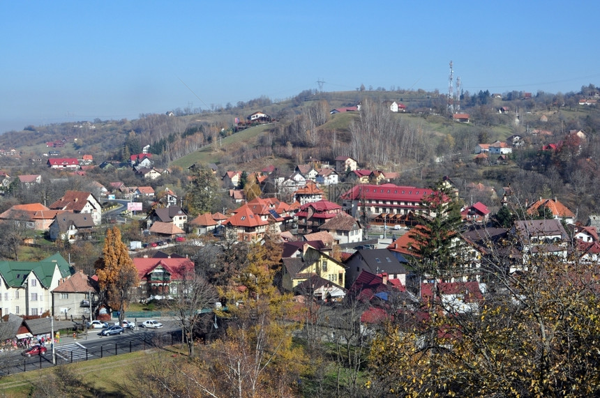 帐篷高角一般视图Romania村罗马尼亚高角的旅行图片