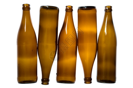 棕色玻璃瓶灰色的饮料酒精白空啤酒瓶设计图片