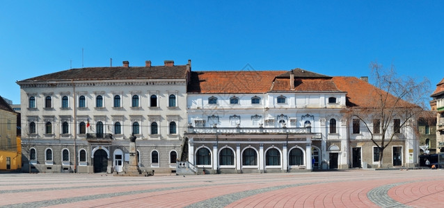 建筑学正方形自由Timisoara城市罗马尼亚陆军大厦标志建筑背景图片