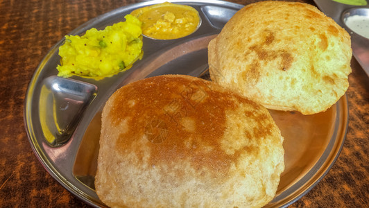 传统的印度食物背景图片