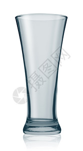白底孤立的空啤酒杯玻璃子马克高脚图片
