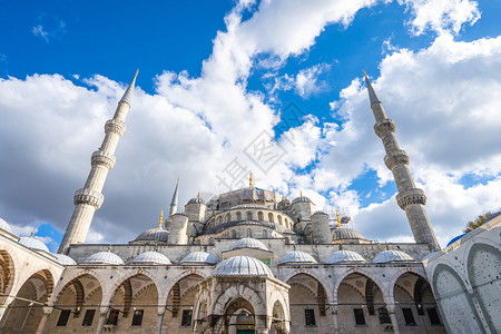 SultanAhmed或土耳其伊斯坦布尔蓝清真寺旅行色的或者图片