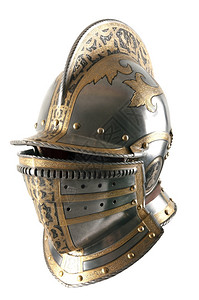 金属头饰预订中世纪骑士的铁头盔非常重的背景图片