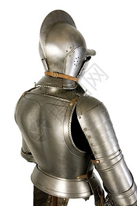 中世纪骑士的盔甲金属保护士兵不受对手冲撞金属保护老的古铁图片