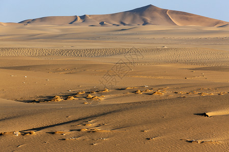 荒凉地形景观非洲纳米比亚布沙漠的干旱地貌和沙丘图片
