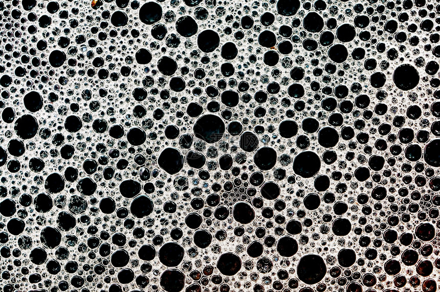 圆圈黑白背景泡沫的有机形状图案自然水图片
