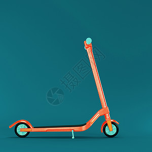 滑板车玩具黑暗的深绿色背景脚踏车滚轴运动设计图片
