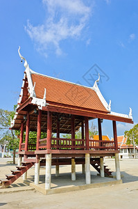 亭泰国装饰风格寺庙的泰文馆图片