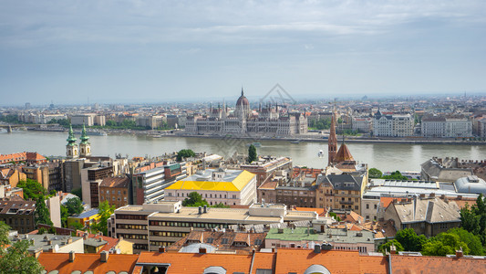 地标布达佩斯议会大楼匈牙利多瑙河一带的匈牙利多瑙河银行城市景观图片