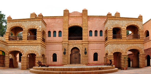 阿加迪尔市摩洛哥麦地那标阿拉伯建筑雄伟城市旅行图片