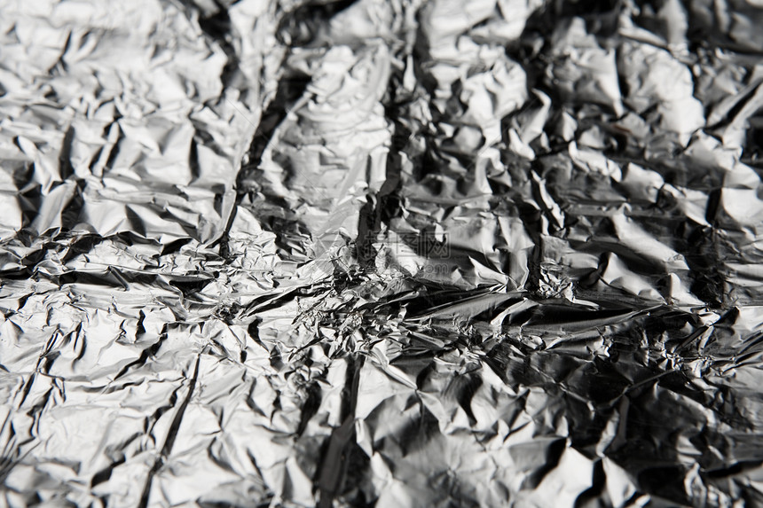 TinFoil抽象背景纹理铝的皱图片