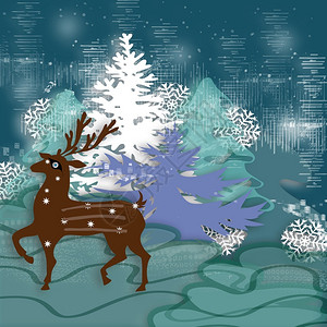 圣诞快乐蓝光冷杉装饰品背景图片