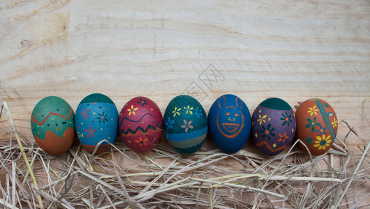 星期日天复活节伊斯特鸡蛋多彩的复活节快乐图片