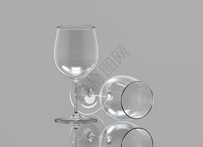 为了灰色隔离的红葡萄藤两个杯子眼镜玻璃图片
