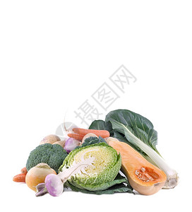 葫芦芜菁一半的绿色菜卷和其他季节蔬菜白种卷心图片