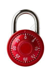 安全的目标红色组合锁定在白色背景上隔离位置代码圆形的图片