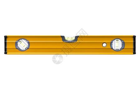 工具黄色泡级别在白色背景上孤立的黄色泡级别措施单身的目图片