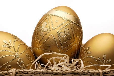 金的象征一组色东面鸡蛋传统图片