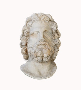 超过阿斯克勒庇俄历史阿克皮奥的神雕像被孤立在白色之上图片