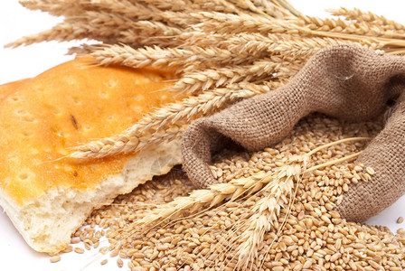 面包袋小麦和耳朵一种食物谷图片