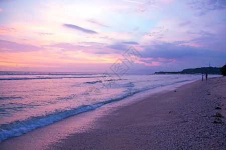 自然印度尼西亚GiliMeno海滩日落户外吉利图片