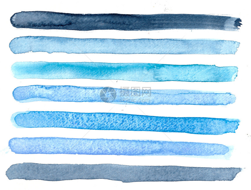 蓝色的沙佛水彩线手工制作的图片