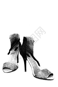 爬坡道黑色的背景插图中时装女鞋黑色背景插图鞋类背景图片