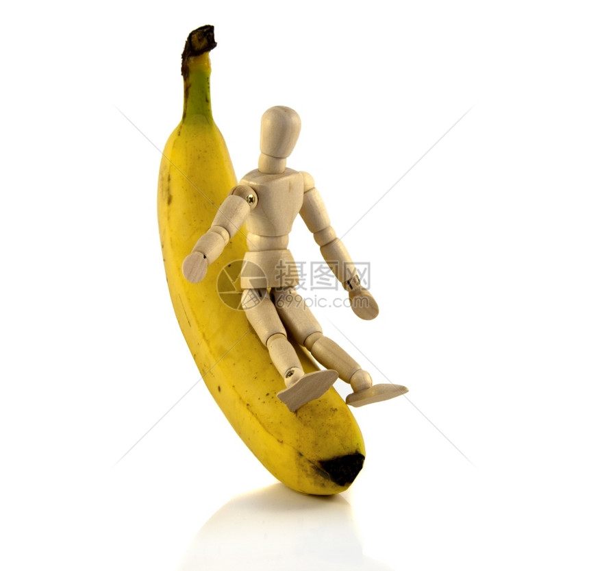 蔬菜木偶男孩玩香蕉黄色的图片