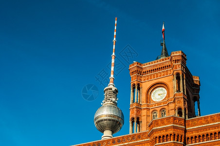 德国电视台与市政厅图片
