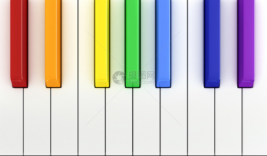 3d钢琴键艺术的抽象经典图片