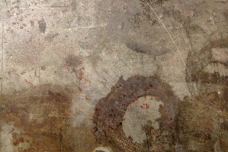 污渍金属底料旧被损坏的金属原板肮脏床单图片