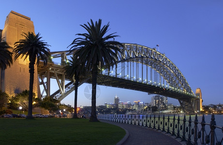 穿越澳大利亚人目的地悉尼港桥澳洲日黄昏图片