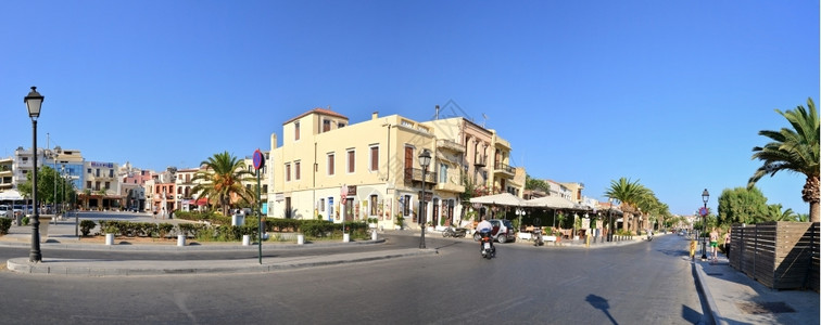 罗西姆诺列特海尼格里西亚80216希腊克里特无名的士兵广场地标建筑全景希腊未知克里特岛街道背景